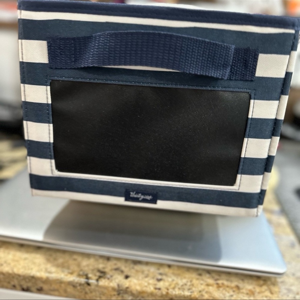 Good Thirty-One ( Navy Blue Rugby) Stripe Your Way Rectangle Bin
